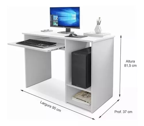 Mesa Escrivaninha para Notebook Computador Com Espaço Cpu Suporte Para Teclado Ig