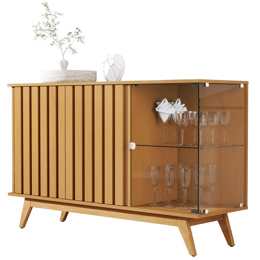 Aparador Para Sala Buffet Açai com 3 Portas Nature
