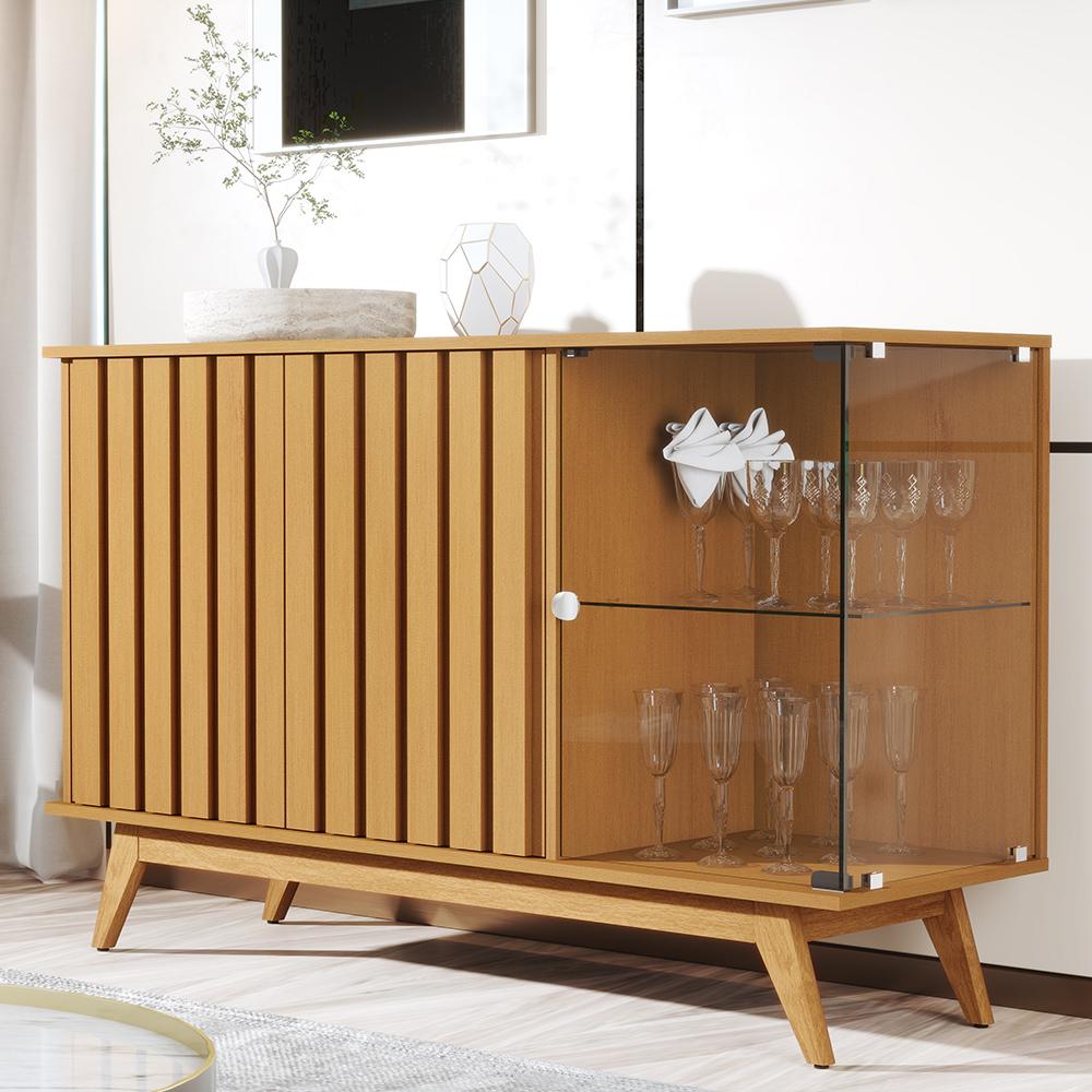 Aparador Para Sala Buffet Açai com 3 Portas Nature