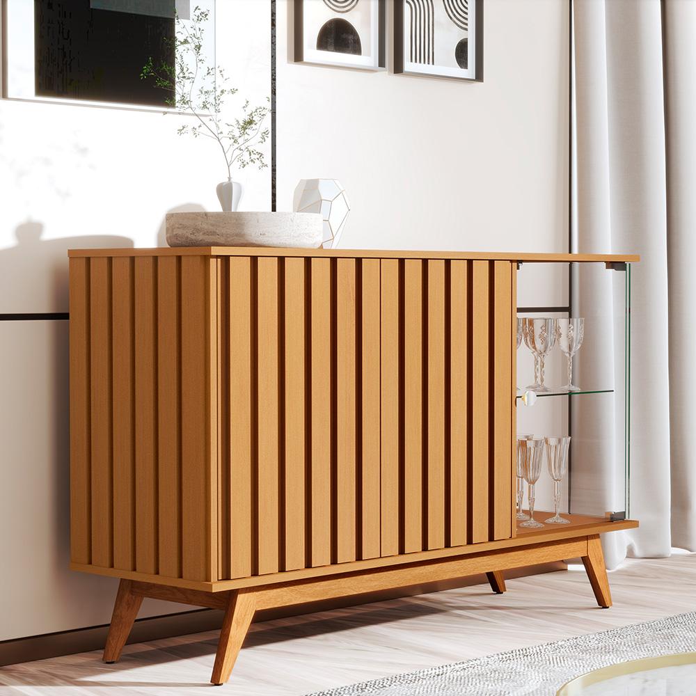 Aparador Para Sala Buffet Açai com 3 Portas Nature