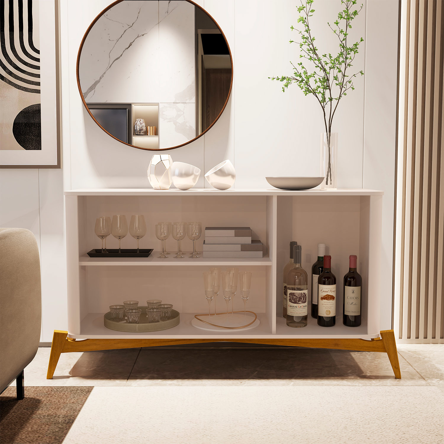 Buffet Aparador Buriti Off White - Moveis JB