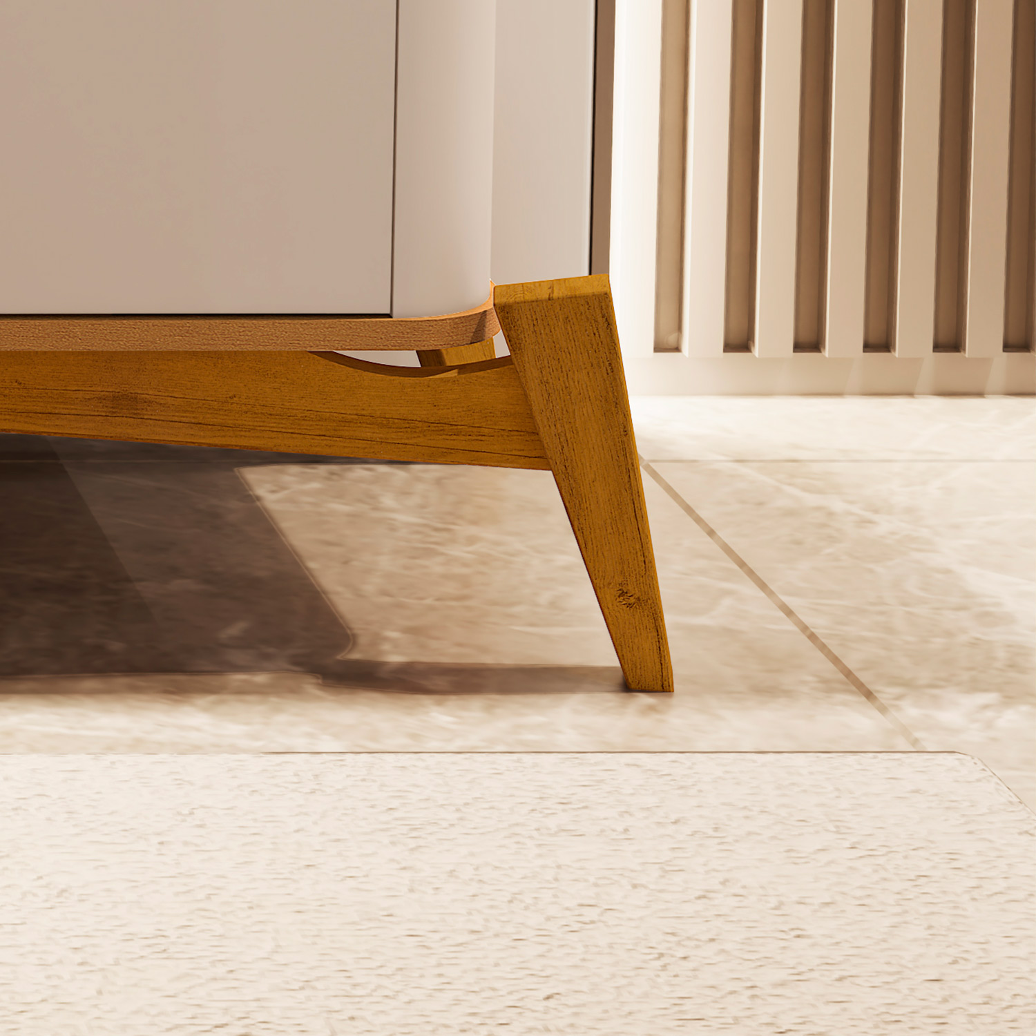 Buffet Aparador Buriti Off White com Nature - Moveis JB