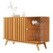 Buffet Ripado com 3 Portas e Base de Madeira Paris Nature