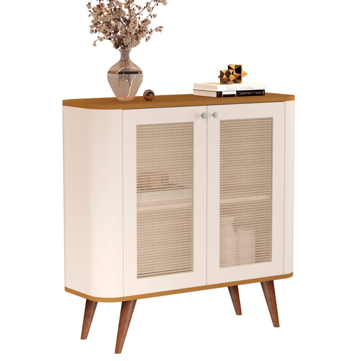 Buffet com 2 Portas e 1 Prateleira Madrid Pérola Nature