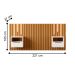 Cabeceira Ripada Cama de Casal com Led Naha Nature Preto