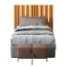 Cabeceira Ripada Cama de Solteiro com Led Nagoia Nature