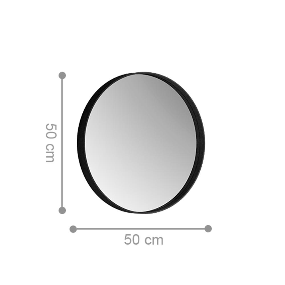 Espelho Decorativo Redondo 50 cm Napoli Preto
