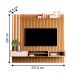 Home Ripado com 2 Prateleiras e Led Chiba Nature Pérola