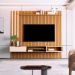 Home Ripado com 2 Prateleiras e Led Chiba Nature Pérola