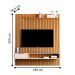 Home Ripado com Rack Suspenso Pádua Nature Pérola