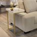 Mesa Lateral Apoio Para Sofá Com Espelho JB 4774 - Pérola com Dourado - Lojas RPM