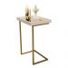 Mesa Lateral Apoio Para Sofá Com Espelho JB 4774 - Pérola com Dourado - Lojas RPM