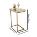 Mesa Lateral Apoio Para Sofá Com Espelho JB 4774 - Pérola com Dourado - Lojas RPM