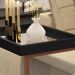 Mesa Lateral Apoio Para Sofá Com Espelho JB 4774 - Preto com Bronze - Lojas RPM