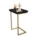 Mesa Lateral Apoio Para Sofá Com Espelho JB 4774 - Preto com Dourado - Lojas RPM