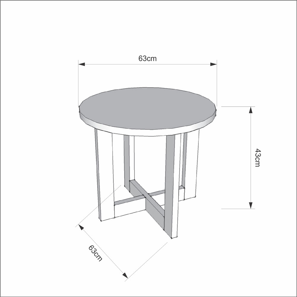 Mesa Lateral Luxo 8002 Caramelo Madeirado