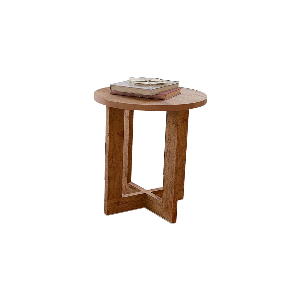 Mesa Lateral Luxo 8002 Caramelo Madeirado