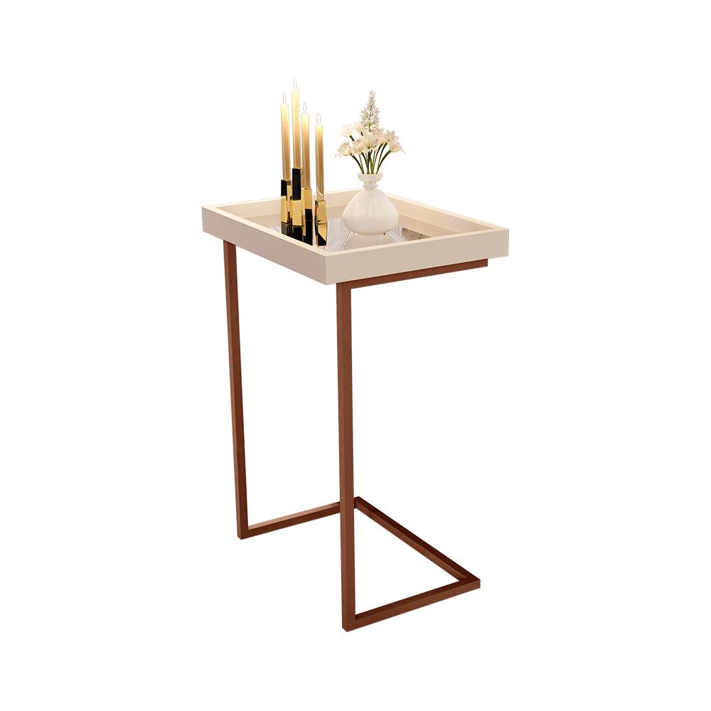 Mesa de Apoio Reggio Perola Pe Bronze