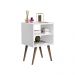 Mesa de Cabeceira Com Prateleira JB 1515 - Branco - Lojas RPM 
