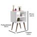 Mesa de Cabeceira Com Prateleira JB 1515 - Branco - Lojas RPM 