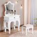 Penteadeira Com Banqueta Laila Luxo Infantil Branco