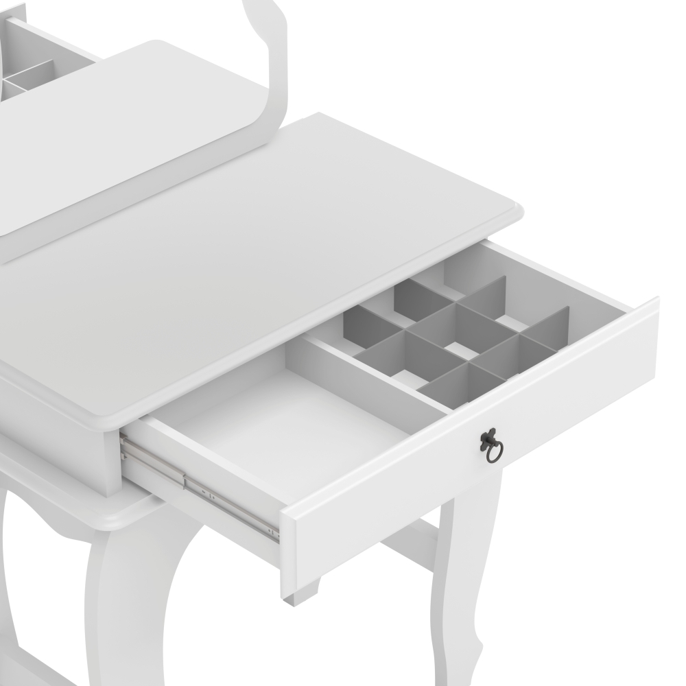 Penteadeira Com Banqueta Laila Luxo Infantil Branco
