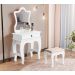 Penteadeira Com Banqueta Laila Luxo Infantil Branco
