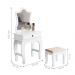 Penteadeira Infantil Laila Premium Com Banqueta Branco