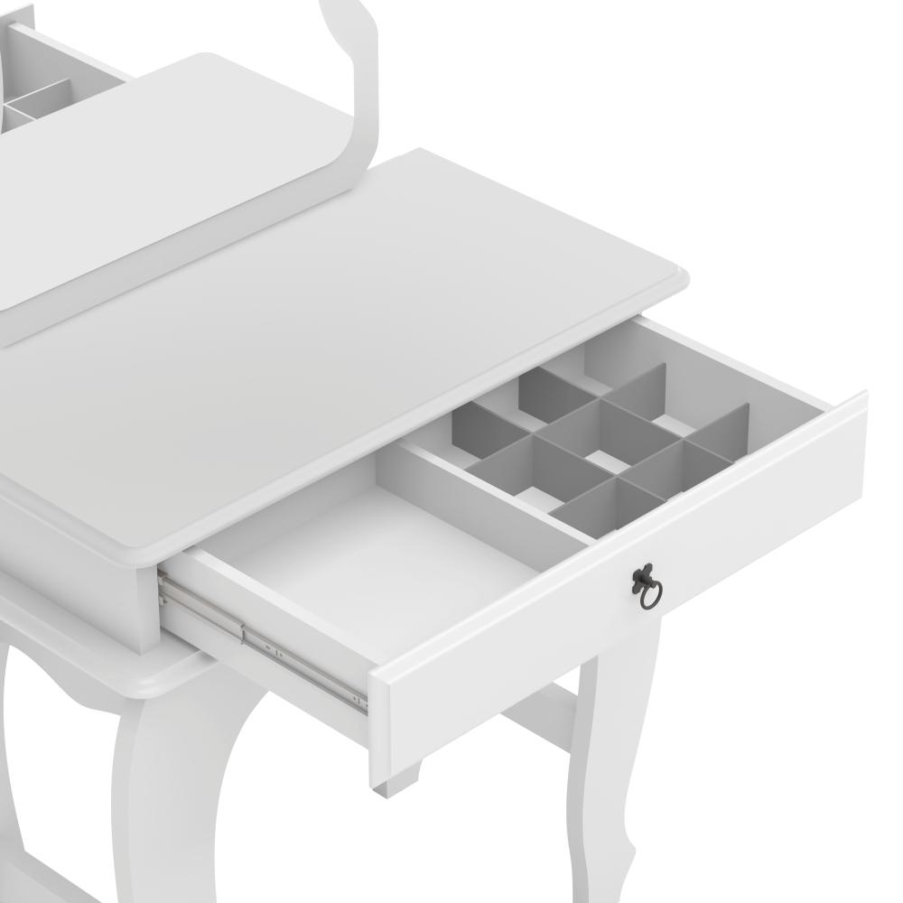 Penteadeira Infantil Laila Premium Com Banqueta Branco
