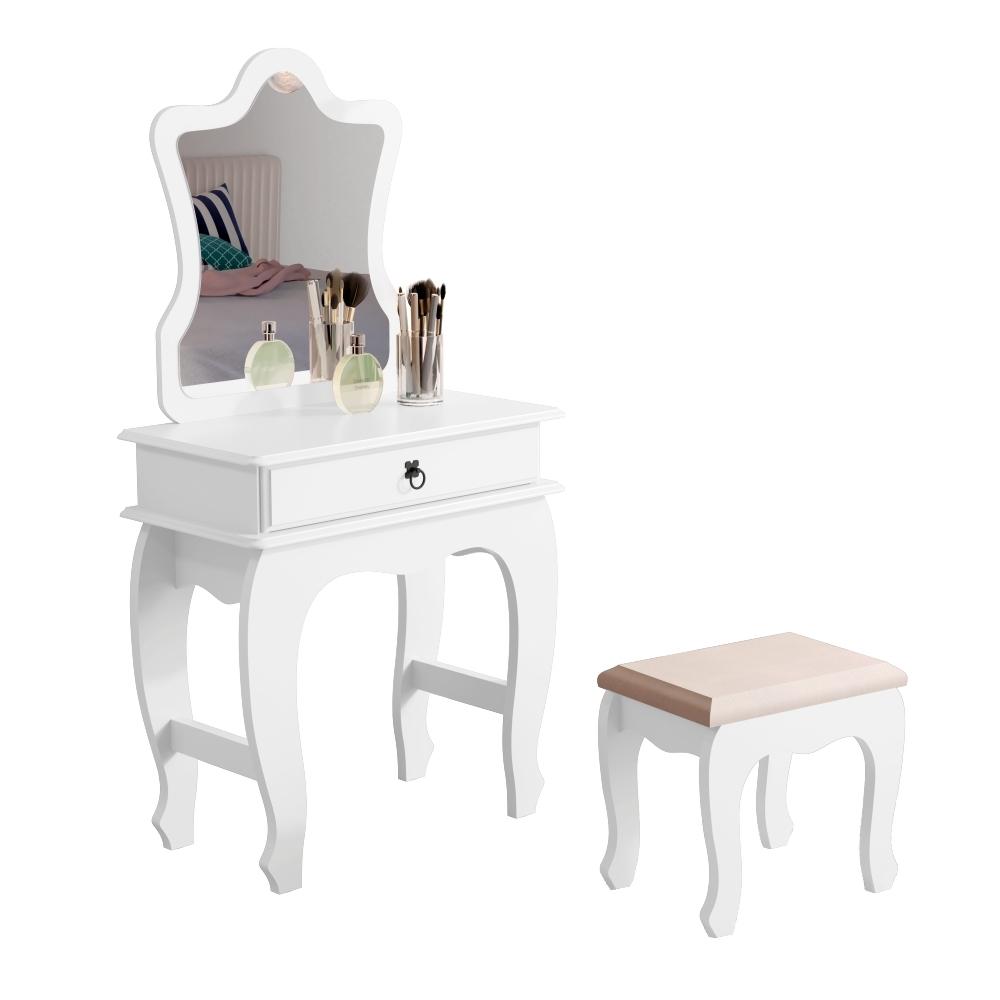 Penteadeira Infantil Laila Premium Com Banqueta Branco
