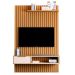 Rack e Painel Ripado com 1 Gaveta Trapani Nature Pérola