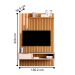 Rack e Painel Ripado com 1 Gaveta e Led Tsuru Nature Pérola