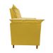 Poltrona de Amamentação + Puff Luana Pés Madeira Suede Amarelo