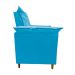 Poltrona de Amamentação + Puff Luana Pés Madeira Suede Azul Tiffany