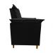 Poltrona de Amamentação + Puff Luana Pés Madeira Suede Preto