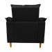 Poltrona de Amamentação + Puff Luana Pés Madeira Suede Preto