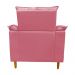 Poltrona de Amamentação + Puff Luana Pés Madeira Suede Rosa