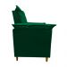 Poltrona de Amamentação + Puff Luana Pés Madeira Suede Verde Militar