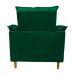 Poltrona de Amamentação + Puff Luana Pés Madeira Suede Verde Militar