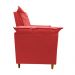 Poltrona de Amamentação + Puff Luana Pés Madeira Suede Vermelho