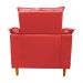 Poltrona de Amamentação + Puff Luana Pés Madeira Suede Vermelho