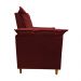 Poltrona de Amamentação + Puff Luana Pés Madeira Suede Vermelho Bordo