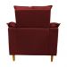 Poltrona de Amamentação + Puff Luana Pés Madeira Suede Vermelho Bordo