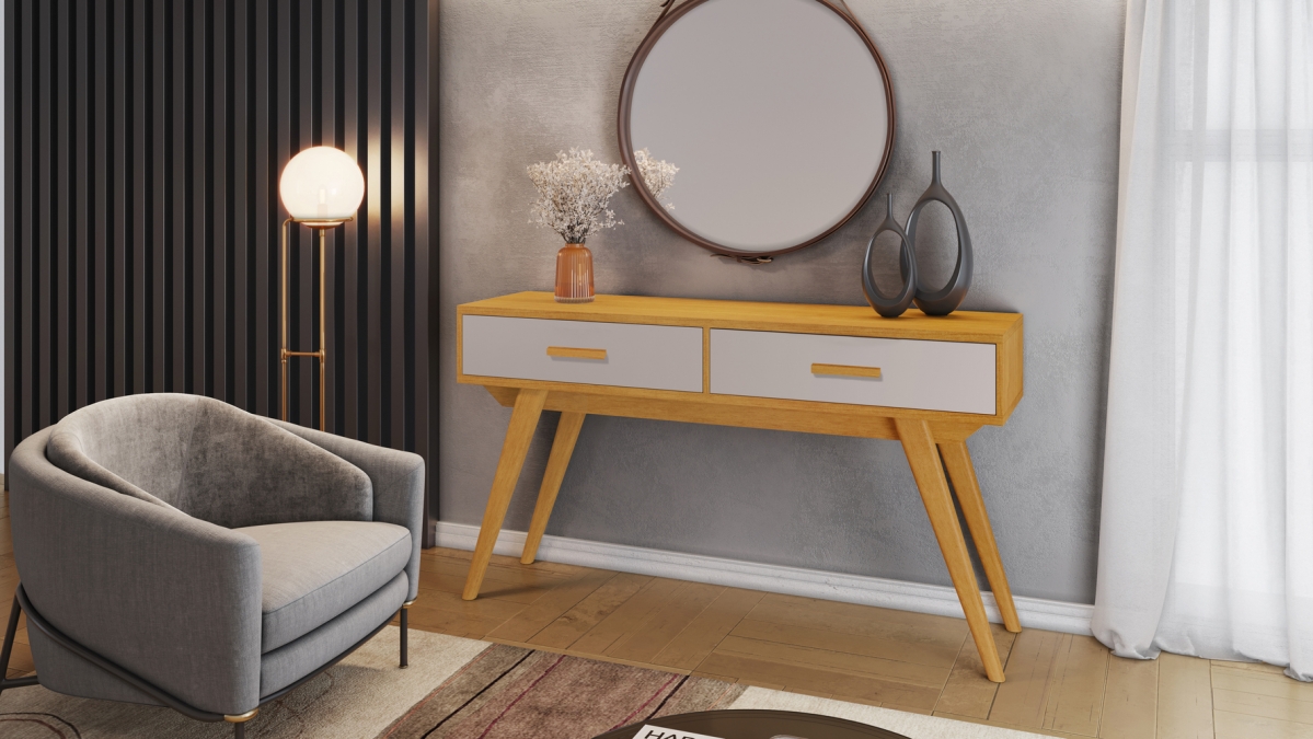 Aparador Buffet Leal JCM Movelaria Cinamomo/Off White