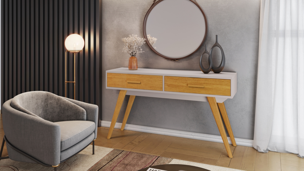 Aparador Buffet Leal JCM Movelaria Off White/Cinamomo
