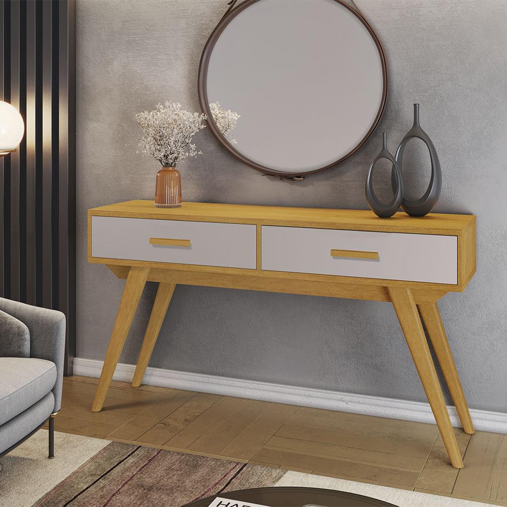 Aparador Decorativo com 2 Gavetas Leal JCM Cinamomo Off White 1,36M