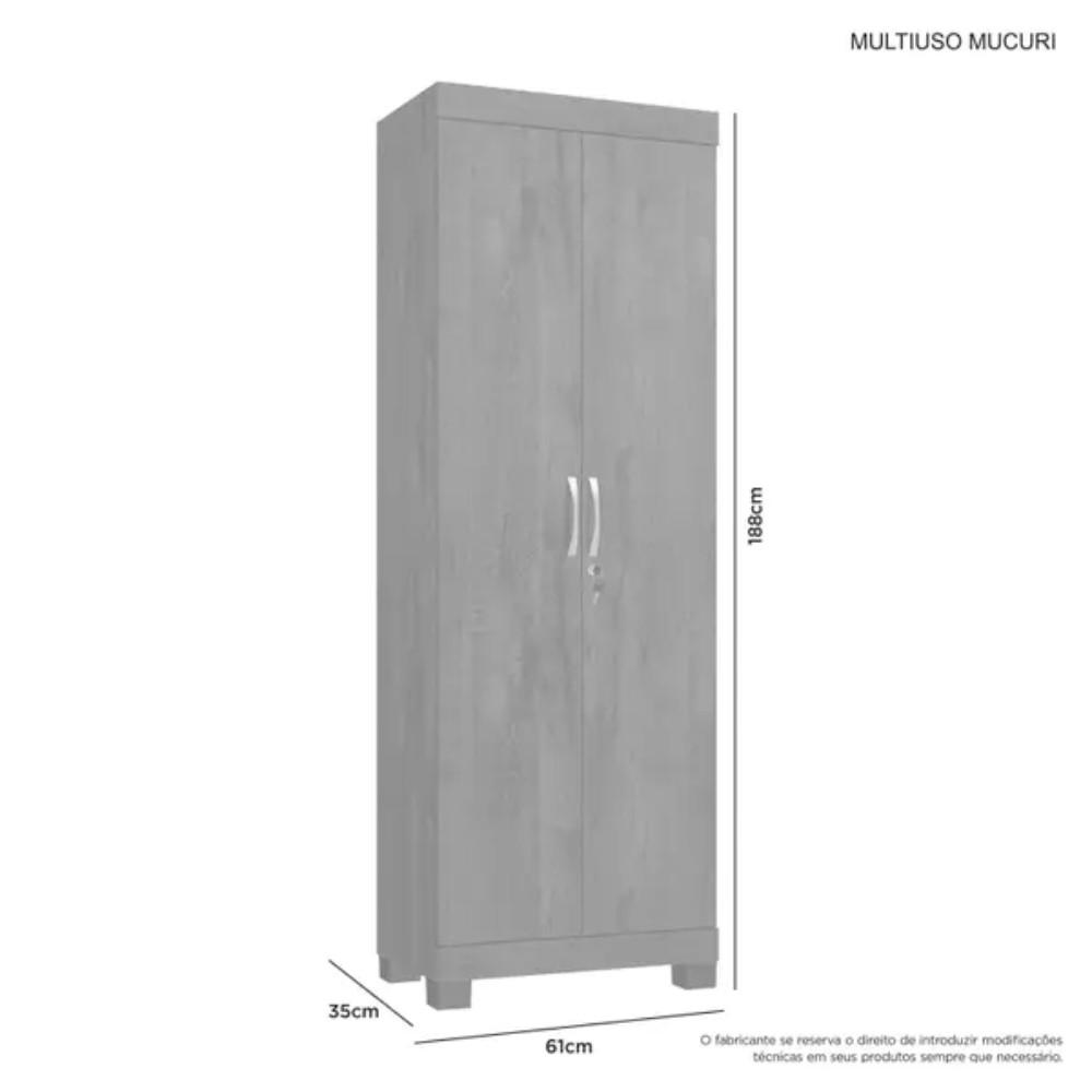 Armário Multiuso Mucuri 2 Portas JCM Movelaria Branco
