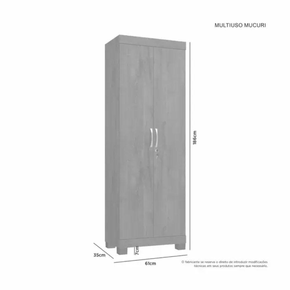 Armário Multiuso Mucuri 2 Portas JCM Movelaria Cinamomo Off White