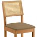 Banqueta Jade 03 com Rattan Linho Marrom Pés em Madeira JCM