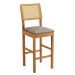 Banqueta Jade 03 com Rattan Verona Grafite Pés em Madeira JCM